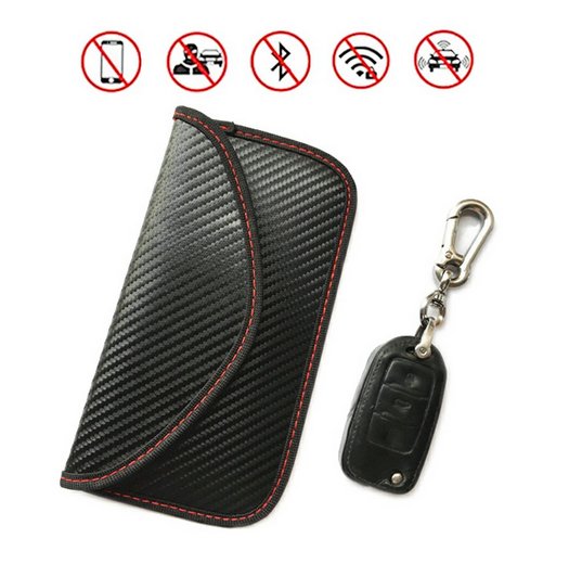 Carbon Fiber Signal Blocker Shielding Bag for Cellphone Car Remote