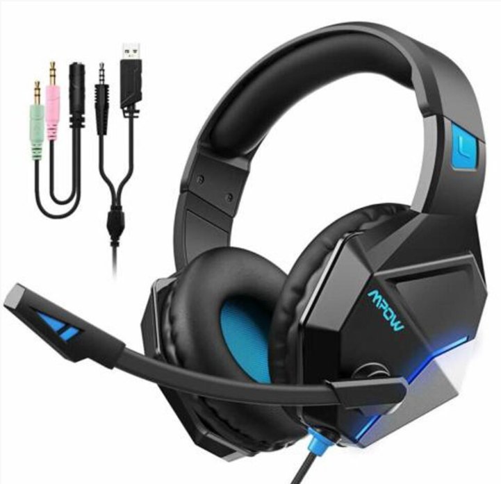 MPOW EG10 Gaming Headset Stereo Mic HeadPhones 3D - Blue