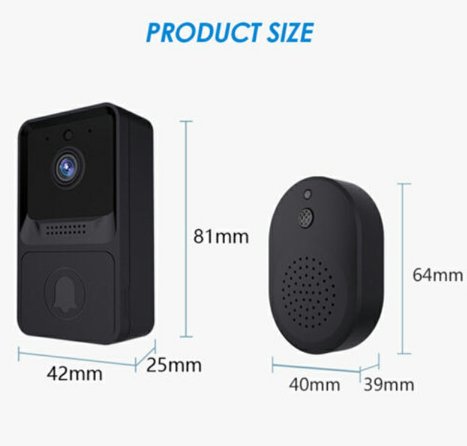 Z20 - Smart Wireless WiFi Video Doorbell with Chime