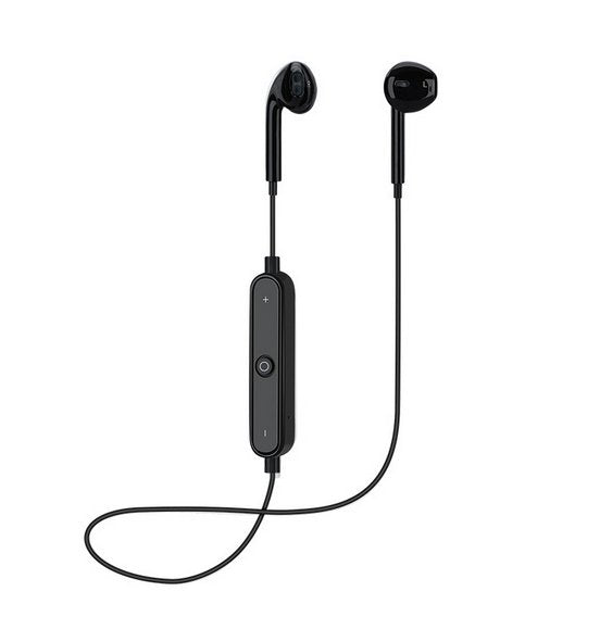 Bluetooth 4.1 Earbuds with Mic Sport Stereo Headset Earphones - Black