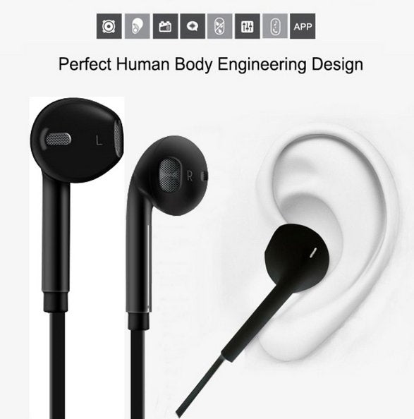 Bluetooth 4.1 Earbuds with Mic Sport Stereo Headset Earphones - Black