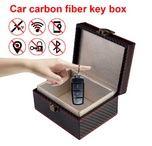Car Key Signal Blocking Faraday Box - Black