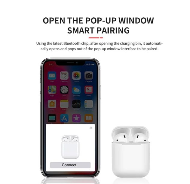 i25 TWS Bluetooth earbuds - Compatible with IOS + Android