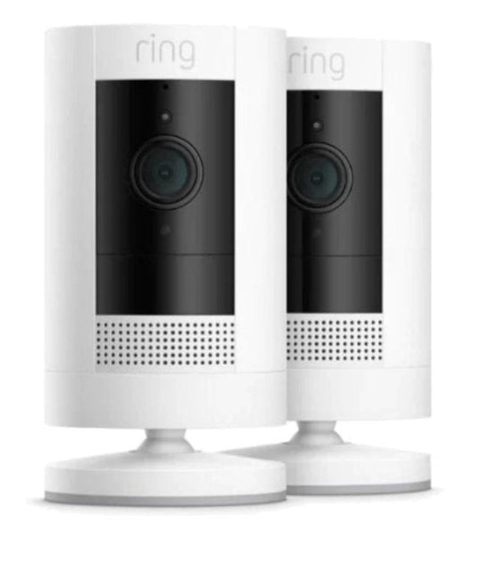 Ring Stick Up HD Security Camera - White (Twin pack)