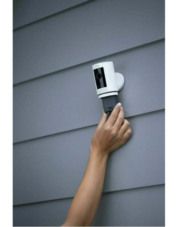 Ring Stick Up HD Security Camera with Two-Way Talk - White