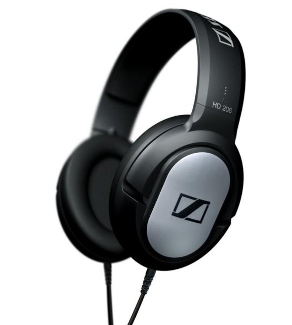 Sennheiser HD 206 Dynamic Stereo Wired Headphones - Black/Silver