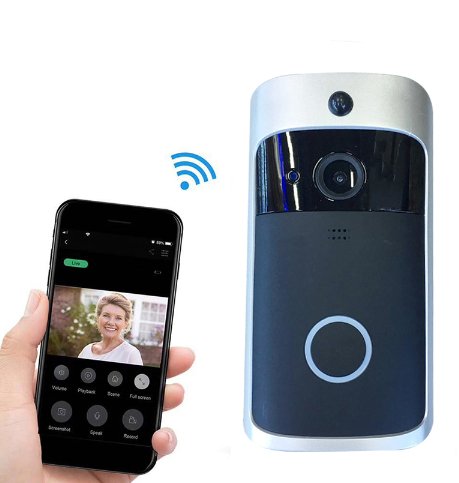 Smart Wireless Wifi Video Doorbell With PIR Infrared WLAN Night Vision