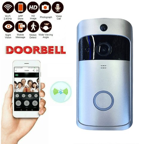 Smart Wireless Wifi Video Doorbell With PIR Infrared WLAN Night Vision