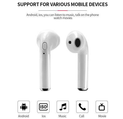 TWS Wireless Earphone 5.0 In-Ear for iOS + Android