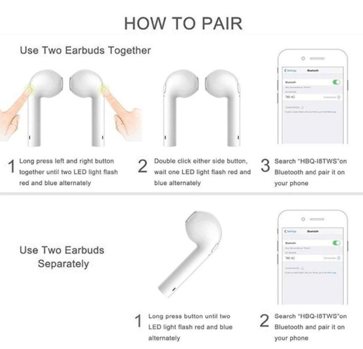 TWS Wireless Earphone 5.0 In-Ear for iOS + Android