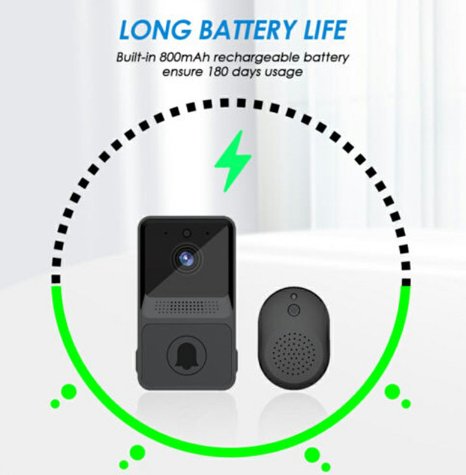 Z20 - Smart Wireless WiFi Video Doorbell with Chime